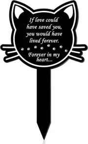Grave Marker Memorial Gifts Pet Loss Stake Memorial Plaques for Outdoors Pet Mem