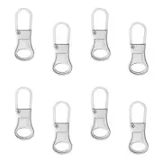 8pcs Zipper Pull Replacement, Zipper Pullers Detachable Zipper Tab Silver