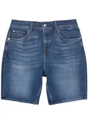 7 For All Mankind Straight-leg Denim Shorts - Mid Blu - 30 (W30 / S) 30 (W30 / S)
