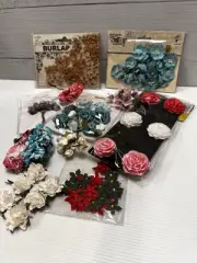 Big Lot Of Paper Flowers For Craft Roses Kaisercraft Blooms BULK BUY