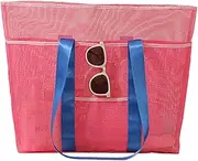[Generic] Beach Bags For Women - Beach Tote Bag | Bag | Portable Mesh Tote Bag | Large Capacity Organizer | Multifunctional Travel Supplies For Towel Cosmetics Swimsuit | Large Mesh Pool Tote Bag
