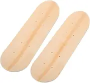 TOGEVAL 2pcs Blank Skateboard Deck Unfinished Wooden Boards for Custom Artwork for Boys and and Personalization Supply for Skateboard Enthusiasts