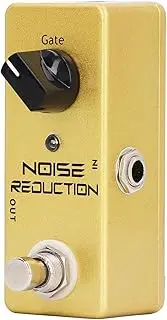 Noise Gate Pedal, Aluminum Noise Killer 26dB Noise Reduction Value LED Operational Status Indicator Noise Suppressor Pedal for Electric Guitar and Bass