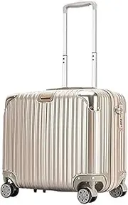 [IRYZE] Lightweight Suitcase 18inch Luggage Light Hard Edge Suitcase Small Boarding Carry On Luggage Suitcase Carry on Luggage, Gold, 18inch