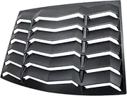 Rear Window Louvers Compatible for Ford Mustang 2005-2014 Auto Windshield Sun Shade Cover Vent GT Lambo Style Custom, ABS (Matte Black)