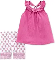 [Carter's] Baby Girls Crinkle Tank Floral Shorts Set