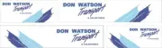 1:50 Scale Decals Don Watson Transport B-Double Trailer Set