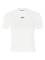 [Jacquemus] Jacquemus-Le Gros-Grain T Shirt Bianco-Donna XS