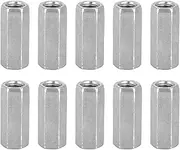 Hardware Nuts,10pcs Carbon Steel Long Rod Hex Nuts M8 Nut Nut Standoff Threaded Fasteners,Hex Nut for Industrial and Construction Fasteners(M8*30)