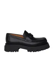 Salvatore Ferragamo Gancini Ornament Chunky Moccasins 9.5,10EEE,7EEE,5,6,6EEE,9EEE,7,8EEE,8,9,5.5EEE,5.5,6.5,7.5,8.5 Black