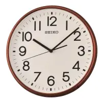 在飛比找momo購物網優惠-【SEIKO 精工】指針式時尚時鐘 掛鐘-棕框(QXA677