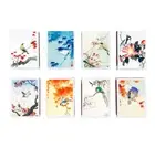 Set of 8 Match Boxes JAPAN BIRDS art Japanese Vintage Style Matchbox Holder box