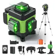 Laser Level 360 Self Leveling with Tripod, 4D Green Laser Level Lines Tool, C...