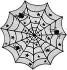 102CM Round Lace Spider Web Table Topper Cloth Perfect for Christmas Halloween D