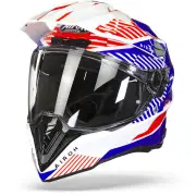 Commander Boost White Blue Gloss Adventure Helmet