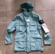 Stone Island Tela Cotone Lino Fiammato TC jacket Cotton M Linen Sky Blue Light