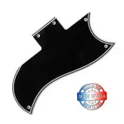 WIDE BEVEL 5 Ply Black/White Pickguard for Gibson SG '62 Reissue Made In USA