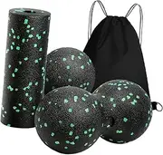 APLVFFZH Yoga Roller And Massage Balls Set for Back And Foot Support, with Bag