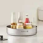 Plastic Rotatable Seasoning Holder Round Spice Storage Rack Kitchen