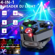 LED Moving Head Stage Lights Laser Light Beam DMX RGBW Home Party DJ Halloween