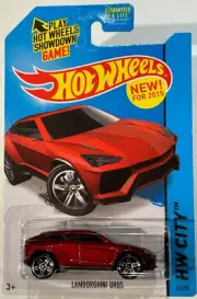 2015 HOT WHEELS LAMBORGHINI URUS HW CITY 23/250 STREET POWER RED