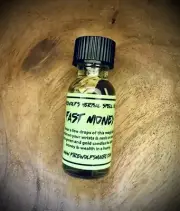 Fast Money Ritual Oil, Handmade, Organic, Witchcraft, Wicca, Hoodoo, Conjure