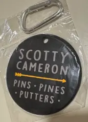 Scotty Cameron Pins Pines and Putters - Black/Grey Rubber Putting Disc - Bag Tag