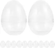 Cabilock Easter Egg Shape Ornaments Fillable Plastic Balls Decorative Easter Egg Balls for Parties