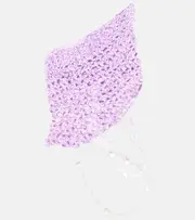 [Susan Fang] Susan Fang Beaded crochet top XS/S purple