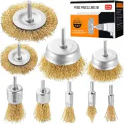 Wire Brush Wheel Steel Cup Brush Set 9 Piece Wire Power Brush for Drill 1/4 I...