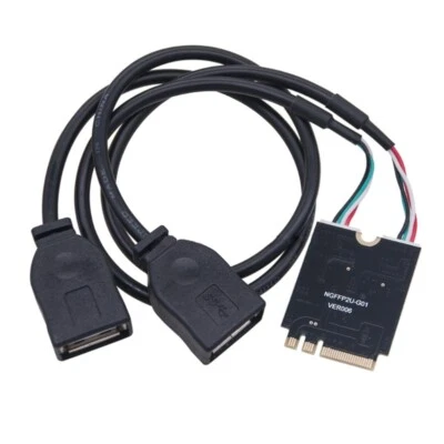 M.2 Key A+E To Double USB 2.0 Adapter Card Portable Expansion for Laptops