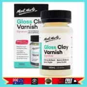 Mont Marte Clay Varnish Gloss Signature 4.05oz 120Ml Clay Sculpture Sealant-Au