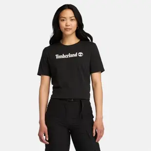 Timberland 女款黑色品牌LOGO短袖T恤|A6AZP001