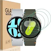 [4 Pack] for Samsung Galaxy Watch 7/ Watch 6/ Watch 5 / Watch 4 44mm Screen Protector, HD Clear Bubble Free Anti-scratch 9H Hardness Tempered Glass