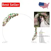 Sturdy 7.2FT Wedding Arch Metal Circle Backdrop Stand for Elegant Celebrations