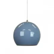 Itzel Modern Spherical Cord Drop Metal Pendant Light Lamp - Pigeon Blue