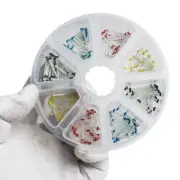 200 Pcs Dental Fiber Post Glass Set Refill Drill Thread Files Straight/Screw