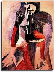Pablo Picasso Poster Seated Woman Canvas Wall Art Abstract Pablo Picasso Painting Pablo Picasso Prints For Home Decor Picture 50X70cm No Frame