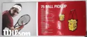 NEW Wilson 75 Ball Pick Up Hopper Tennis Practice, Steel No Spill Lid Portable