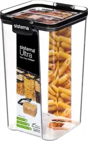 Sistema Ultra Tritan Airtight Pantry Storage Container 1.3 Litre Square Food Sto