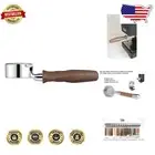 Ergonomic 58mm Walnut Portafilter with Durable Stainless Steel Head for Gaggia