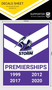 Melbourne Storm NRL Heritage Premiership Decal Sticker
