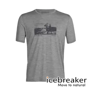【icebreaker】Tech Lite II 男 羊毛圓領印花短袖上衣 AD150 0A56CP 羊毛 底層衣