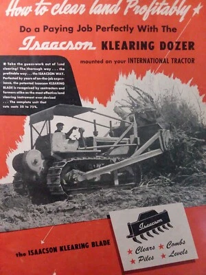 Isaacson Klearing Dozer Implement for Crawler Tractor Farm COLOR Sales Brochure
