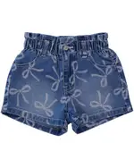 Toddler Girls Printed Denim Short