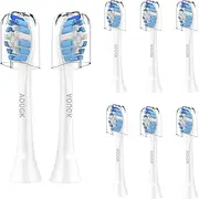 Replacement Toothbrush Brush Heads Compatible with Philips Sonicare Electric Rechargeable Toothbrushes, Tooth Brush Heads for Snap-on System, for Effective Cleansing and whitening, Pack of 8, White