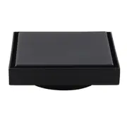 Bathroom Smart Tile Insert Shower Grate Drain Floor Waste Brass 115x115mm Black