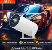 1pc Mini Portable Projector with WiFi6, 1080P Full HD LCD Display,
