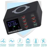 Wireless Fast Charging 8 USB Ports Hub Dock Station 100w - Multi-function Charger for iPhone, Samsung, Tablets, Laptops