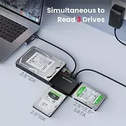 USB 3.0 to SATA IDE Hard Drive Adapter USB Type-C External Hard Drive Reader Data Ultra Recovery Converter Cable Kit for Universal HDD SSD Optical Drive
